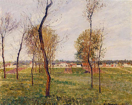 A Meadow in Moret, 1901 | Pissarro | Painting Reproduction