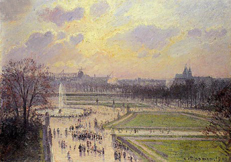 The Bassin des Tuileries, 1900 | Pissarro | Painting Reproduction