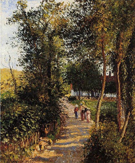 Route de Berneval-le-Petit (Maison Thievain), 1900 | Pissarro | Gemälde Reproduktion