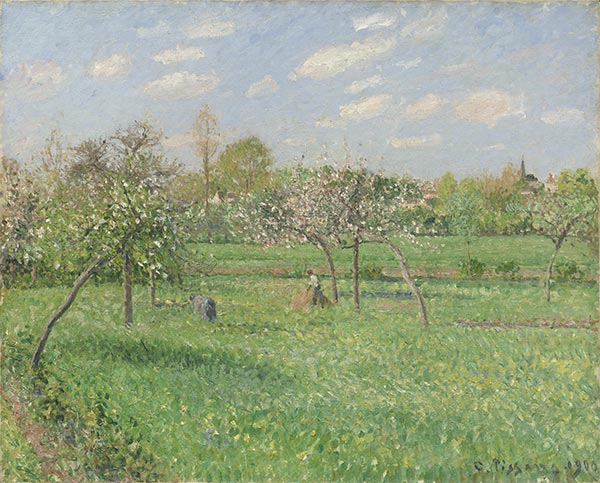 Spring Morning, Cloudy, Eragny, 1900 | Pissarro | Painting Reproduction
