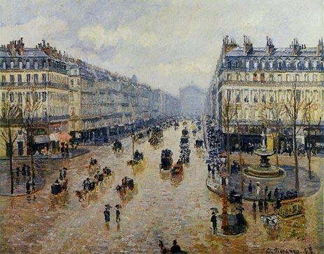 Avenue de l'Opera - Rain Effect, 1898 | Pissarro | Painting Reproduction