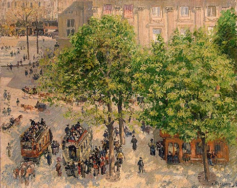 Place du Theatre-Francais. Spring, 1898 | Pissarro | Painting Reproduction