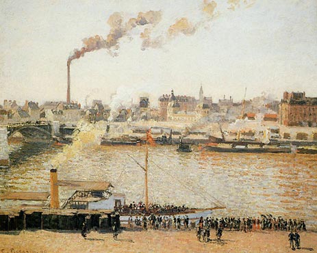 Rouen, Saint-Sever - Morning, 1898 by Pissarro | Painting Reproduction