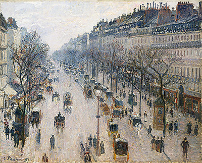 The Boulevard Montmartre on a Winter Morning, 1897 | Pissarro | Gemälde Reproduktion