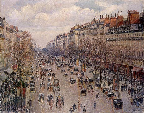 Boulevard Montmartre - Afternoon, Sunshine, 1897 | Pissarro | Painting Reproduction