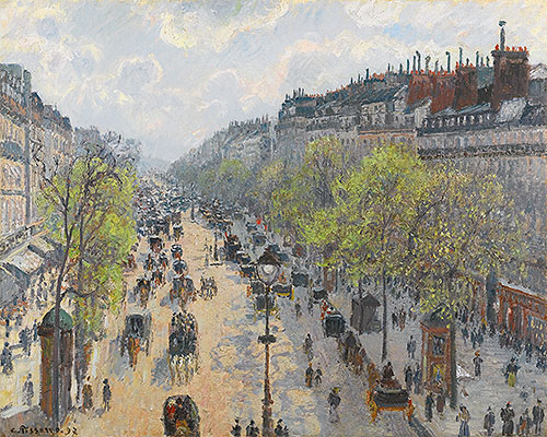 Boulevard Montmartre - Spring, 1897 | Pissarro | Gemälde Reproduktion