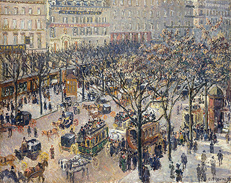 Boulevard des Italiens - Morning, Sunlight, 1897 by Pissarro | Painting Reproduction