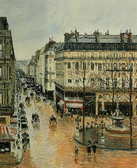Rue Saint-Honore - Afternoon, Rain Effect, 1897 by Pissarro | Painting Reproduction