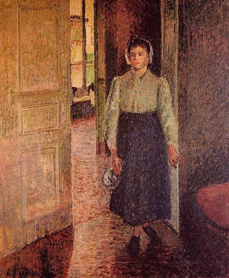 The Young Maid, 1896 | Pissarro | Gemälde Reproduktion