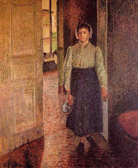 The Young Maid, 1896 by Pissarro | Painting Reproduction