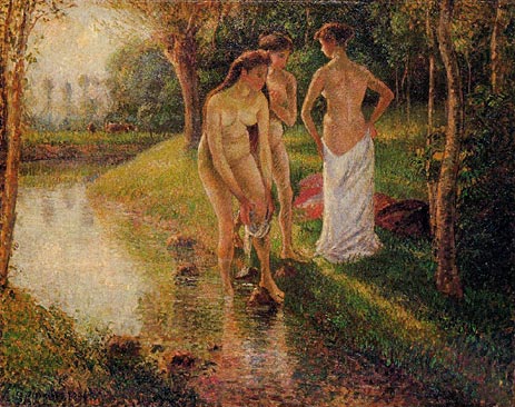 Bathers, 1896 by Pissarro | Painting Reproduction