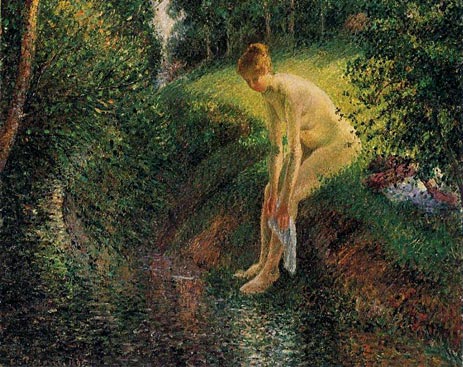 Bather in the Woods, 1895 | Pissarro | Gemälde Reproduktion
