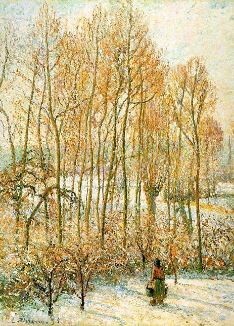 Morning Sunlight on the Snow, Eragny-sur-Epte, 1895 | Pissarro | Painting Reproduction