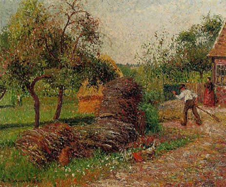 Mother Lucien's Yard, Eragny, 1895 | Pissarro | Painting Reproduction