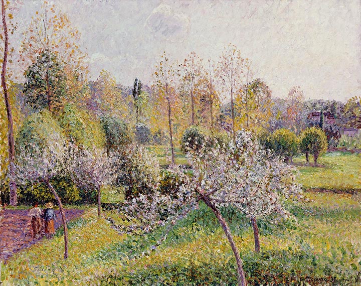 Flowering Apple Trees, Eragny, 1895 | Pissarro | Painting Reproduction