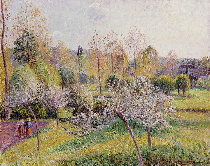 Flowering Apple Trees, Eragny, 1895 by Pissarro | Painting Reproduction