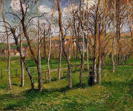 The Meadow at Bazincourt, 1895 by Pissarro | Painting Reproduction