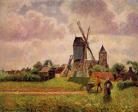 The Knocke Windmill, Belgium, 1894/02 | Pissarro | Painting Reproduction