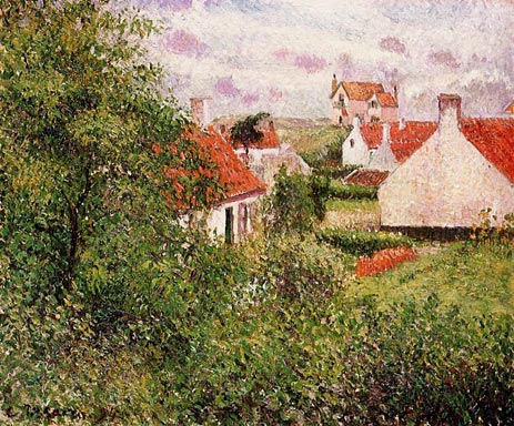 Häuser in Knocke, Belgien | Pissarro | Gemälde Reproduktion