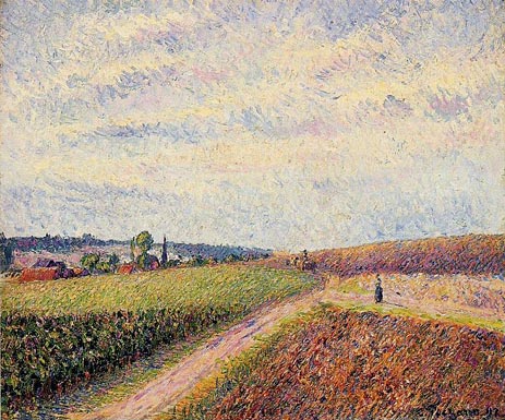 View of Eragny, 1892 | Pissarro | Painting Reproduction