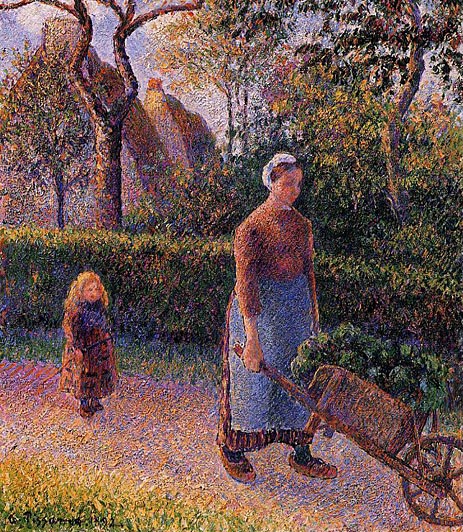 Woman with a Wheelbarrow | Pissarro | Painting Reproduction