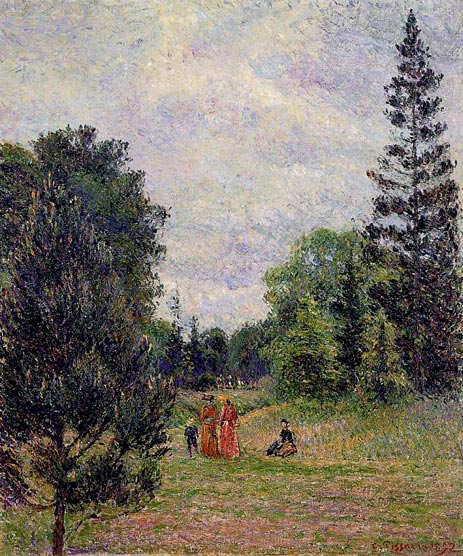 Kew Gardens, Crossroads near the Pond, 1892 | Pissarro | Gemälde Reproduktion