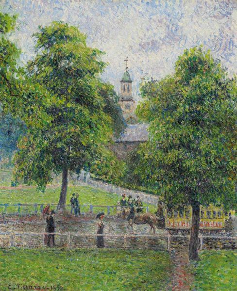 St. Annes Kirche in Kew, London | Pissarro | Gemälde Reproduktion