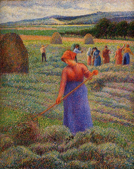 Haymakers at Eragny, 1889 by Pissarro | Painting Reproduction