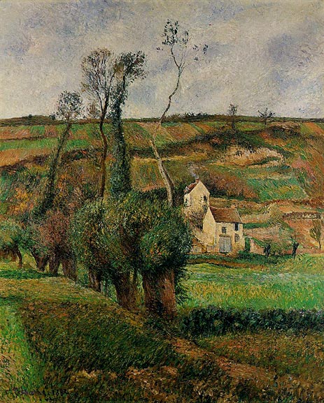 La Cote de 'Chou' a Pontoise, 1882 by Pissarro | Painting Reproduction