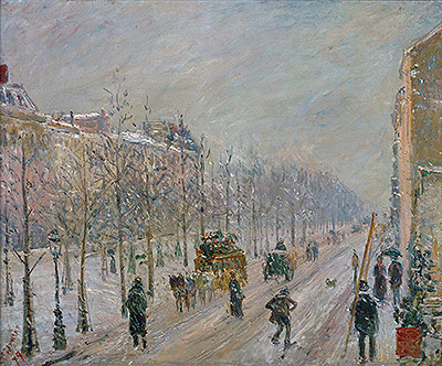 The Boulevards under Snow, 1879 by Pissarro | Painting Reproduction