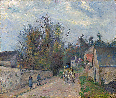 Diligence on the Road from Ennery to l'Hermitage | Pissarro | Painting Reproduction