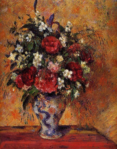 Vase of Flowers, c.1877/78 | Pissarro | Painting Reproduction