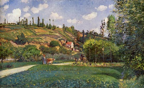 Ein Kuhhirt in Valhermeil, Auvers-sur-Oise | Pissarro | Gemälde Reproduktion