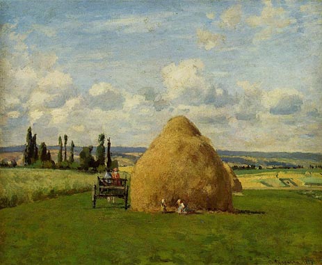 Der Heuhaufen, Pontoise | Pissarro | Gemälde Reproduktion