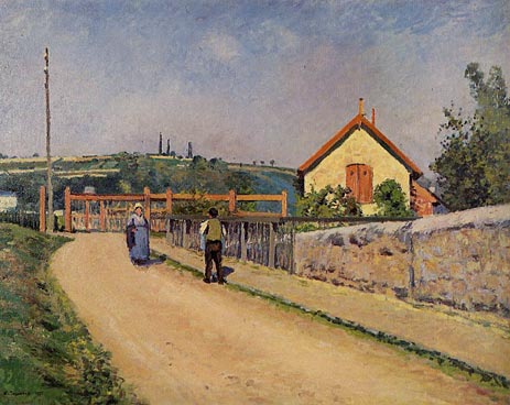 The Railroad Crossing at Les Patis, c.1873/74 | Pissarro | Painting Reproduction