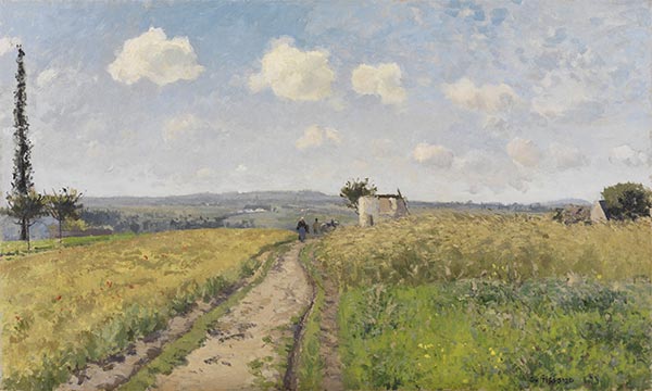 Junimorgen, Blick über die Hügel von Pontoise, 1873 von Pissarro | Gemälde-Reproduktion