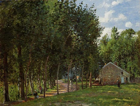 The House in the Forest, 1872 | Pissarro | Gemälde Reproduktion