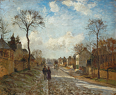 A Road in Louveciennes, 1872 | Pissarro | Painting Reproduction