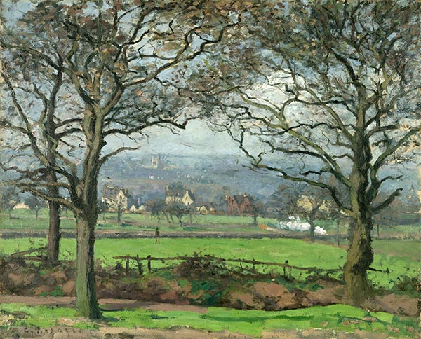 In der Nähe von Sydenham Hill (Blick Richtung ..., 1871 von Pissarro | Gemälde-Reproduktion