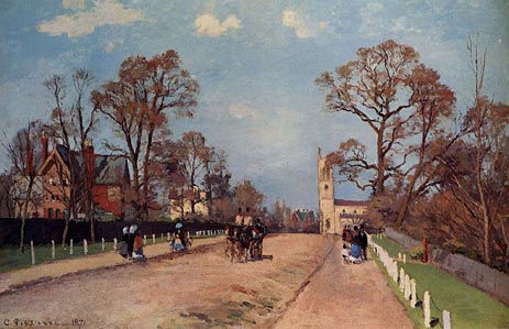 The Avenue, Sydenham, 1871 | Pissarro | Gemälde Reproduktion