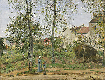 Landscape near Louveciennes, 1870 | Pissarro | Painting Reproduction