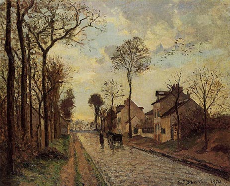 The Louveciennes Road, 1870 | Pissarro | Gemälde Reproduktion