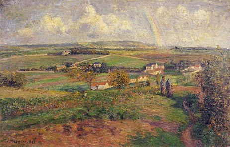 The Rainbow, 1877 | Pissarro | Gemälde Reproduktion