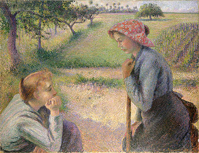 Zwei junge Bäuerinnen | Pissarro | Gemälde Reproduktion