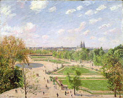 Der Garten der Tuilerien an einem Frühlingsmorgen | Pissarro | Gemälde Reproduktion