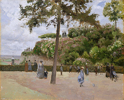 The Public Garden at Pontoise, 1874 | Pissarro | Gemälde Reproduktion