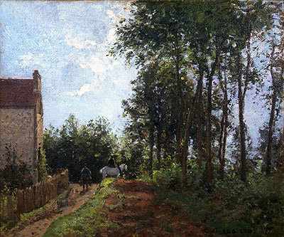 Die Straße am Bauernhof | Pissarro | Gemälde Reproduktion