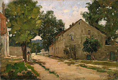 Road to Port-Marly, c.1860/67 | Pissarro | Painting Reproduction