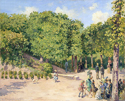 Town Park in Pontoise, 1873 | Pissarro | Gemälde Reproduktion