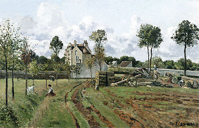 Pontoise Landscape, c.1872 | Pissarro | Painting Reproduction
